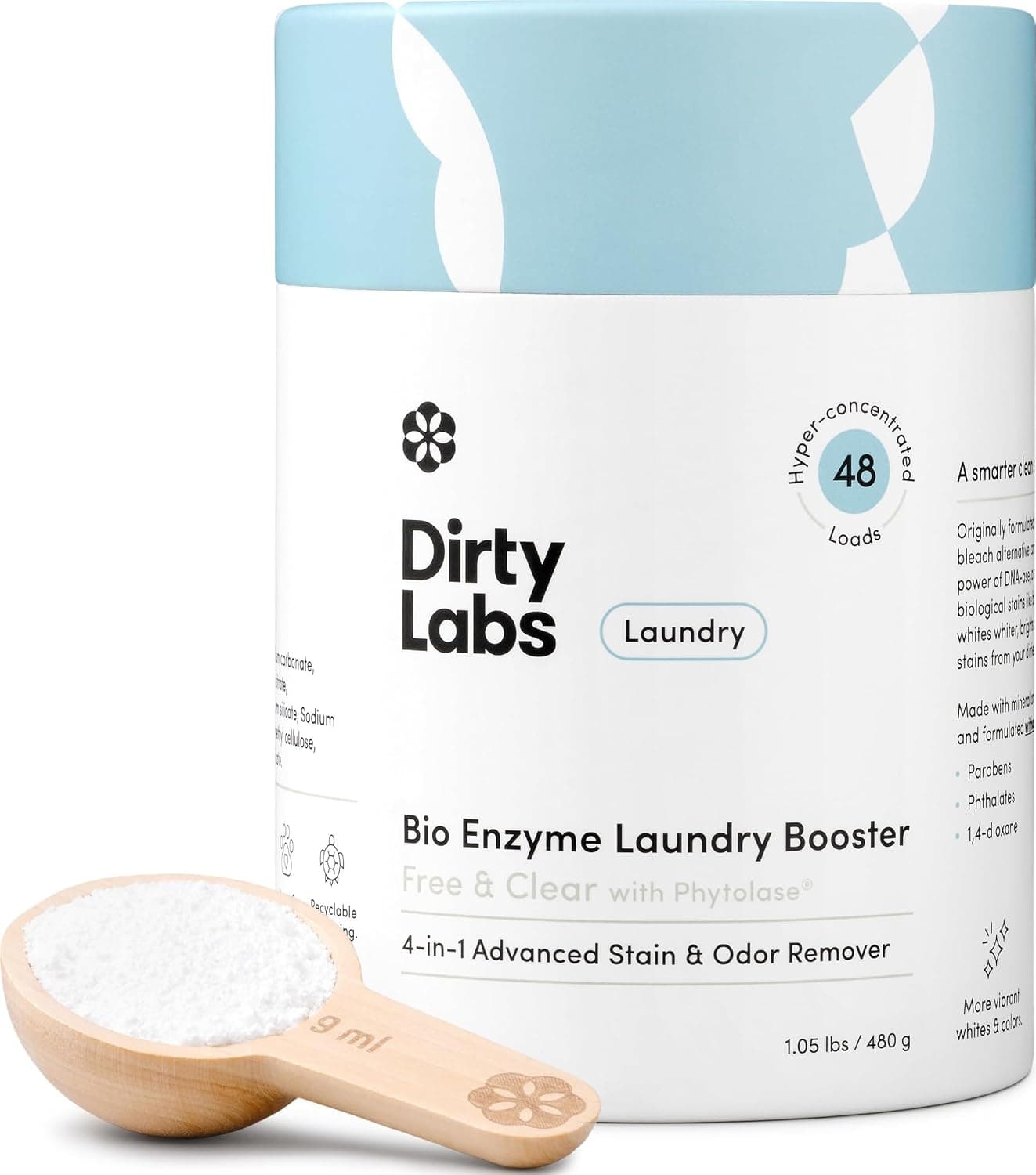 Dirty Labs Bio Enzyme Booster, Scent Free, 48 loads