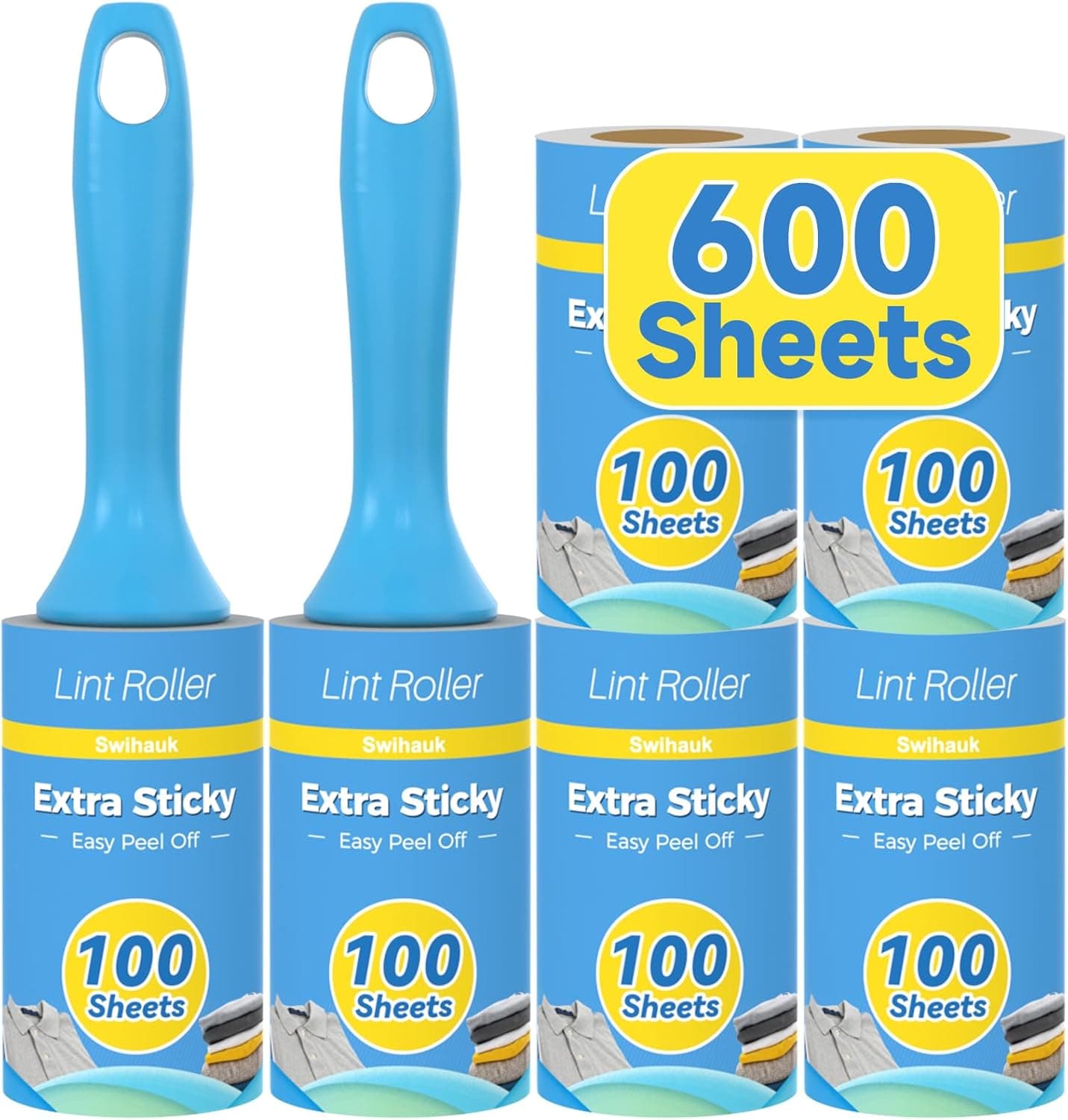 Swihauk Lint Roller, 600 sheets