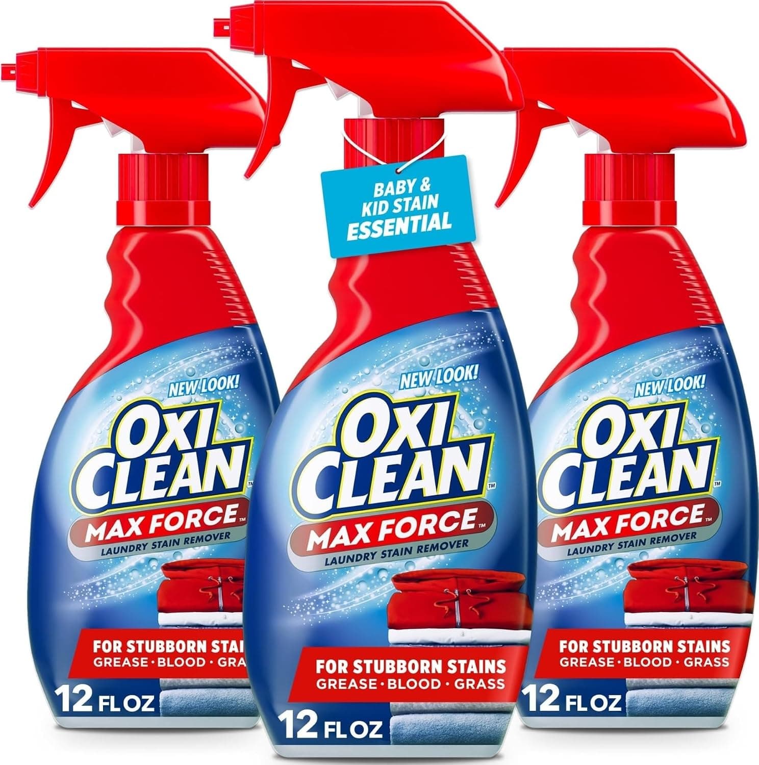 OxiClean Max Force Stain Treater Spray, 12 fl oz, 3-pack