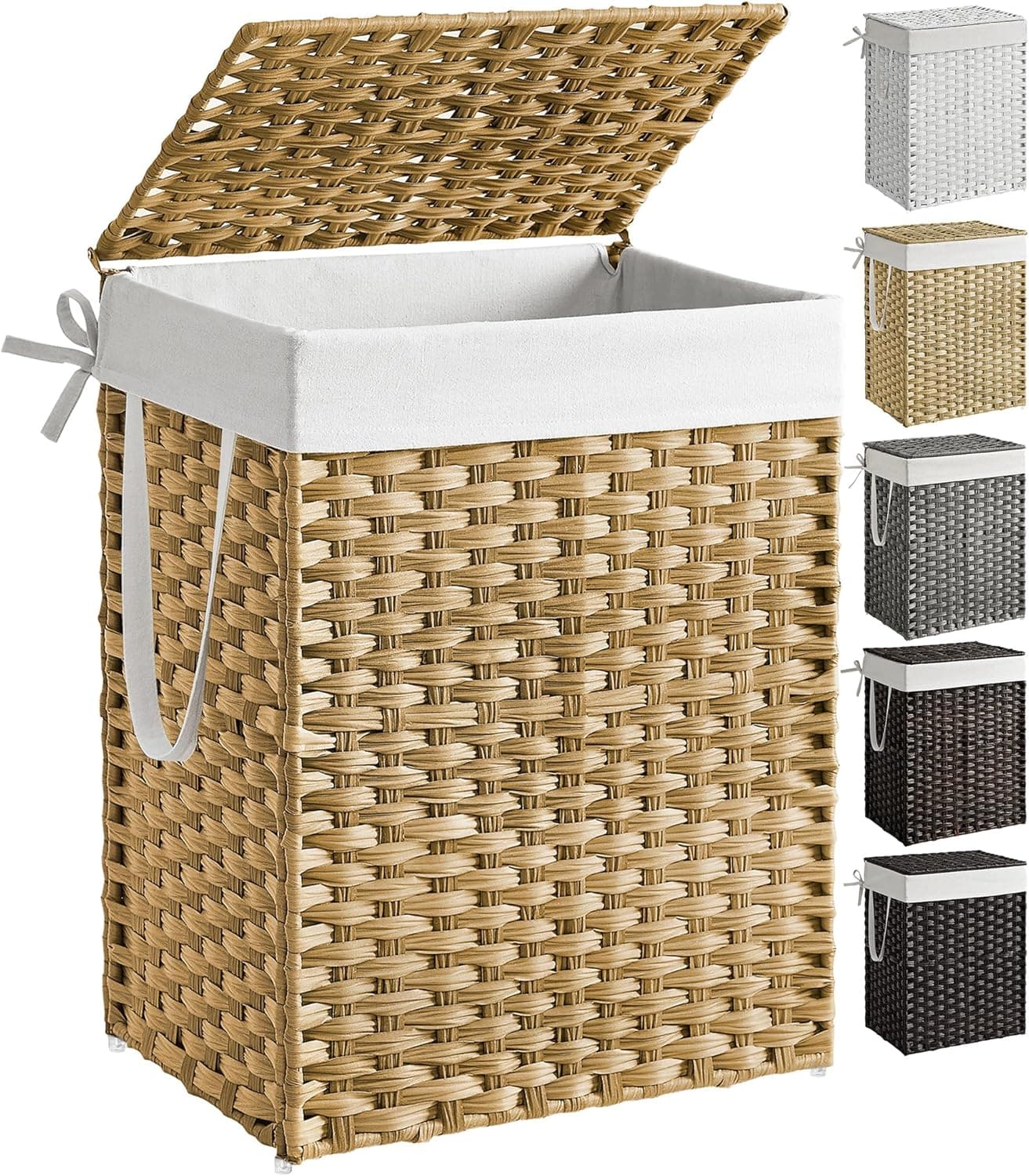 SONGMICS Hamper with Lid, 90 L